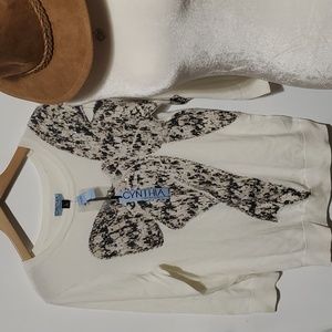 Cynthia Rowley Bow Sweater Size L